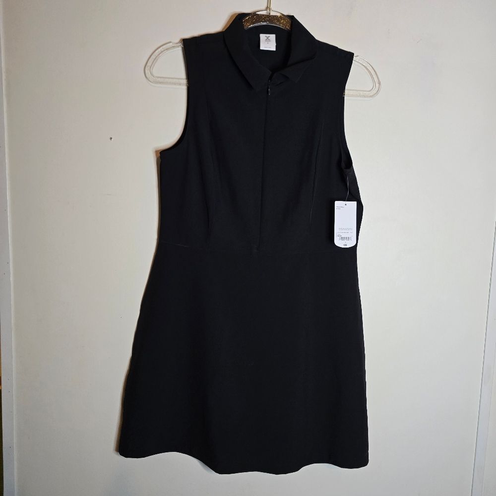 Xersion Sleeveless Collared Black Athletic Dress Small